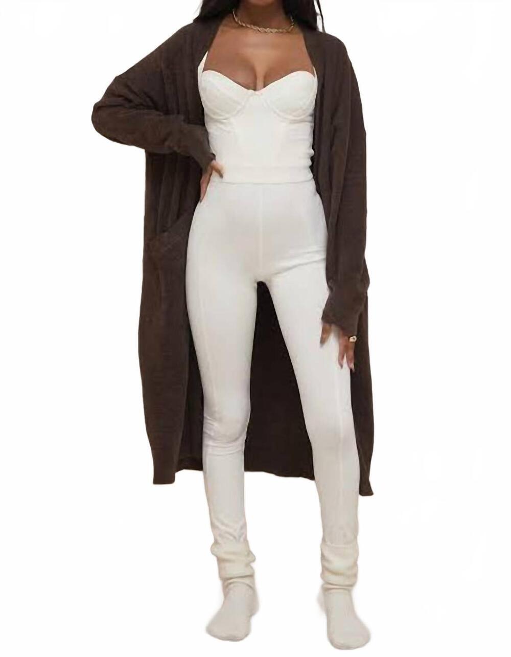 NEW BEFORE YOU oversized cardigan in chocolate